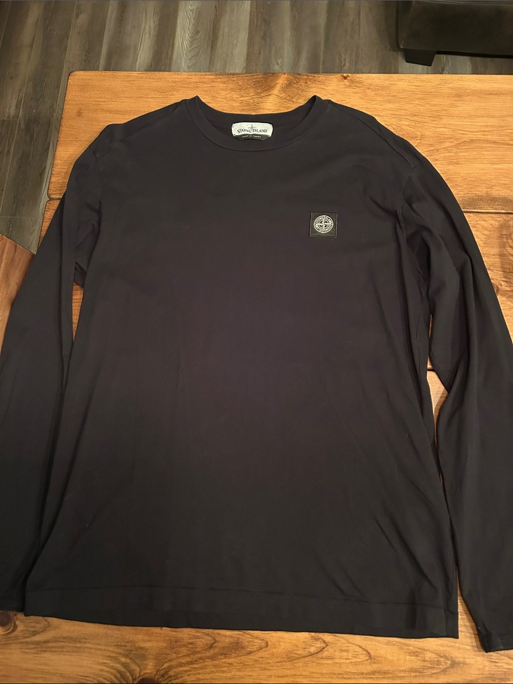Stone Island Black Long Sleeve  with Compass Patch